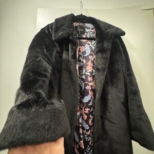 Guess Black Faux Fur Jacket